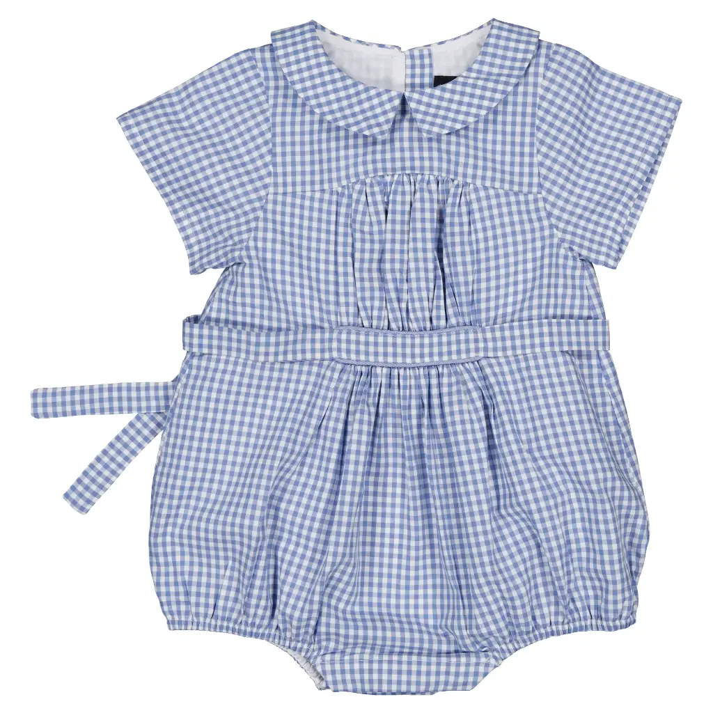 Barboteuse FOCH - vichy bleu