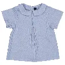 Blouse GONZAGUE- seersucker rayures bleues