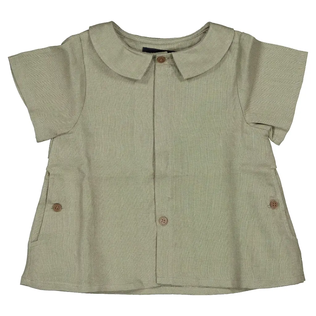Blouse BRANLY- lin vert sauge