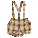 Bloomer à bretelles-  TERNES tartan camel