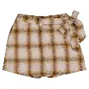 Jupe-short PLEYEL -  tartan miel