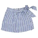 Jupe-short PLEYEL -  seersucker rayures bleues