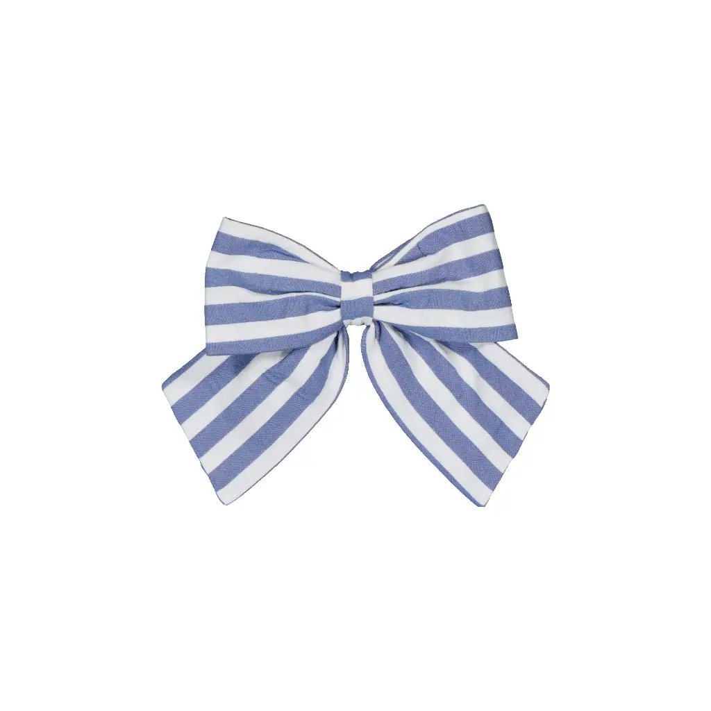 Barette HALLES - seersucker rayé bleu