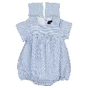 Barboteuse BOURBON- bleue col marin