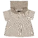 Blouse MONCEAU- fines rayures taupe