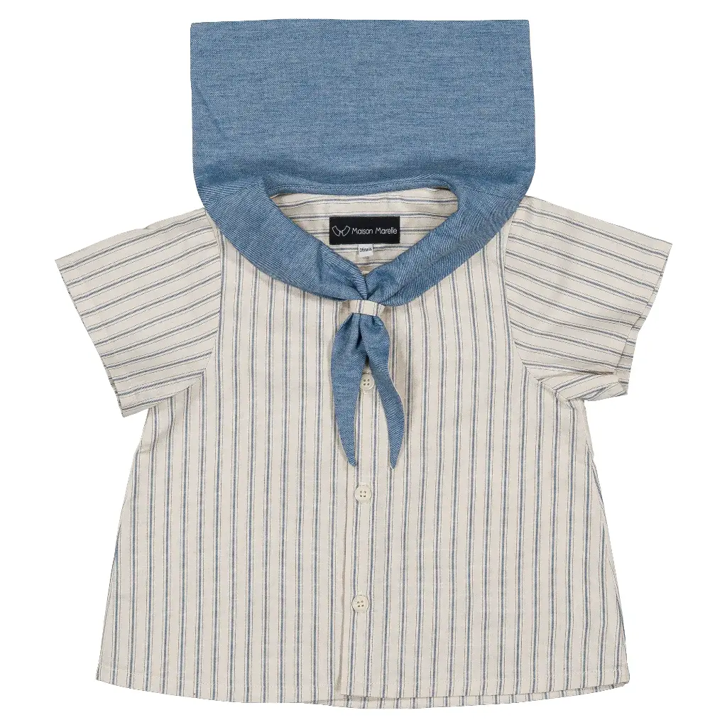 Blouse MONGE- rayures bleues