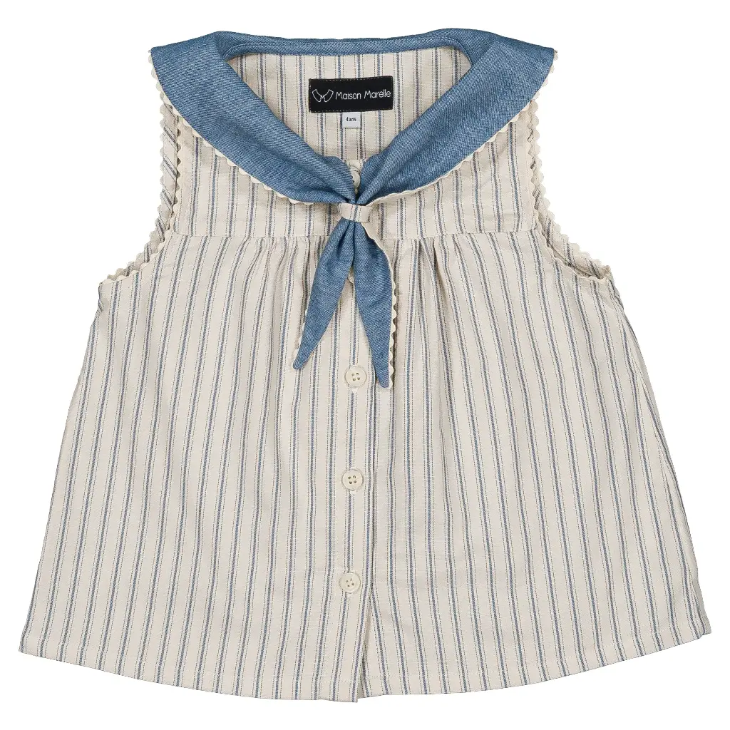 Blouse TRUDAINE- rayures bleues