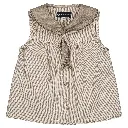 Blouse TRUDAINE- fines rayures taupe