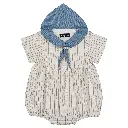 Barboteuse ROI - rayures bleues