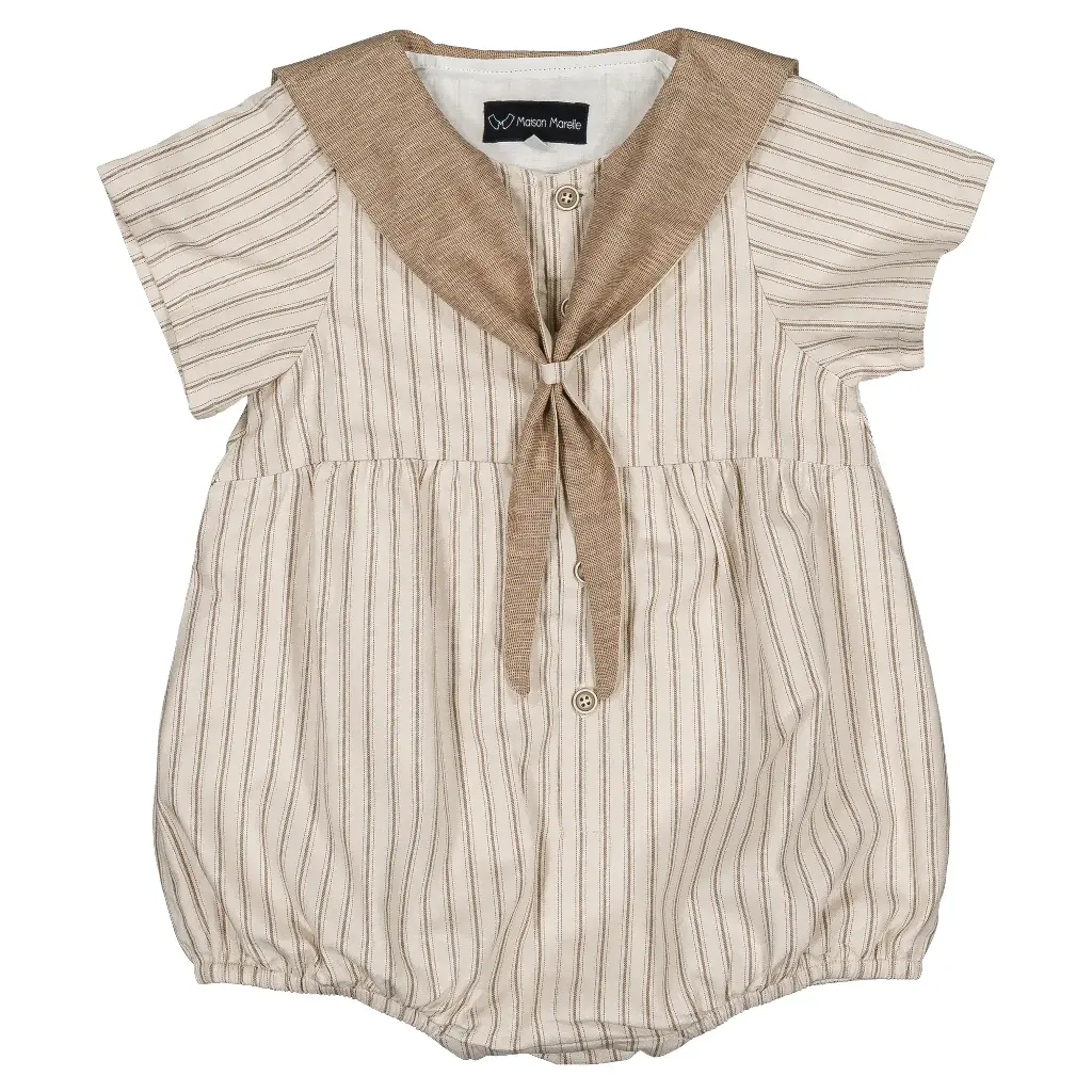 Barboteuse CAMBON - rayures sable
