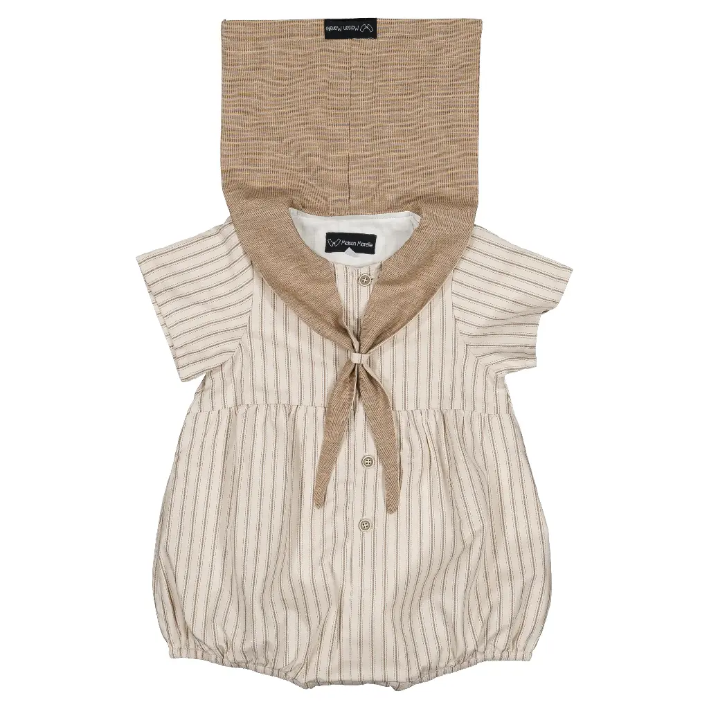 Barboteuse CAMBON - rayures sable