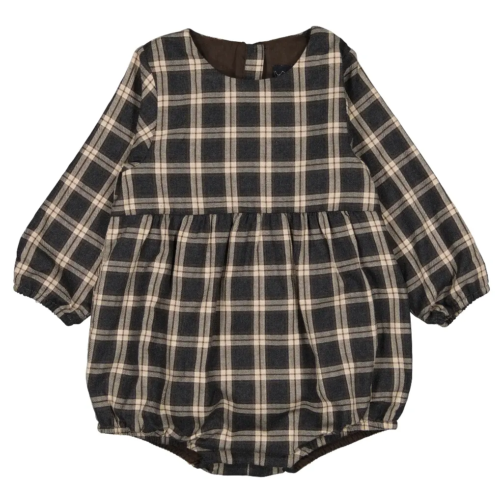 Barboteuse BOURSE- tartan gris