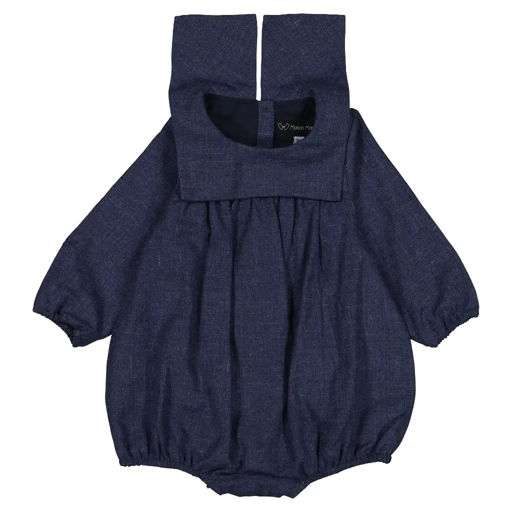 Barboteuse BOURBON- bleue encre