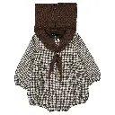 Barboteuse CAMBON - vichy gris&beige