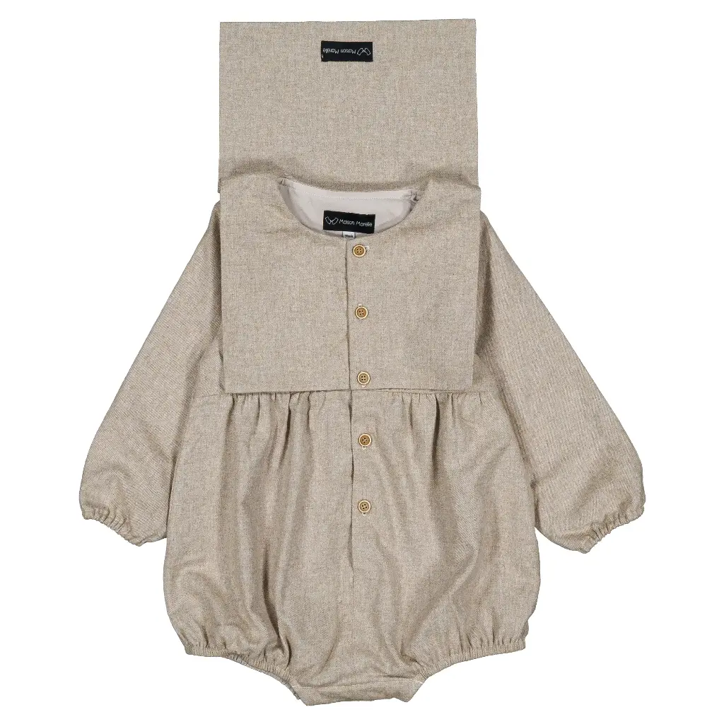 Barboteuse ALMA - flanelle beige