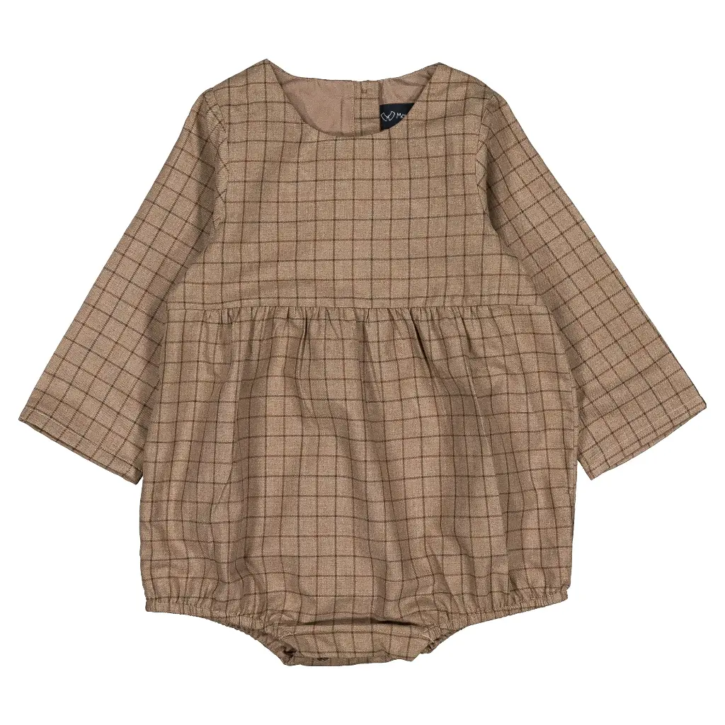 Barboteuse BOURSE- carreaux marron