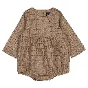 Barboteuse BOURSE- carreaux marron