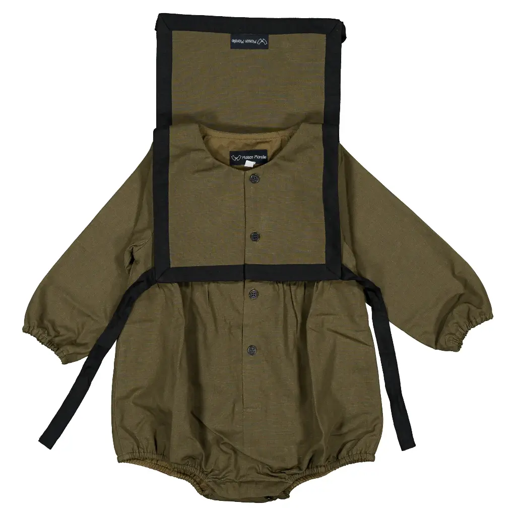 Barboteuse ALMA - lin vert