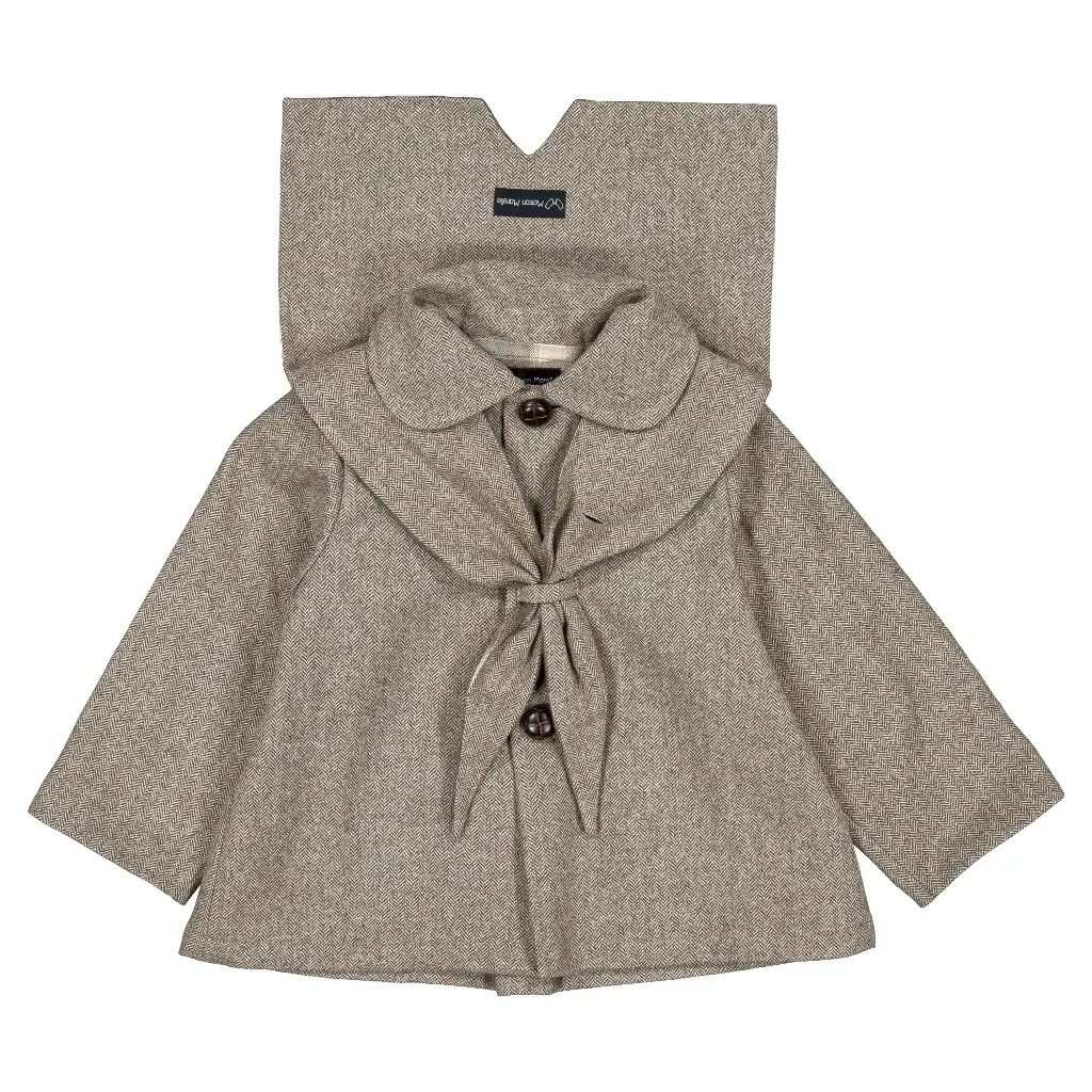 Manteau VOLTAIRE- chevrons taupe