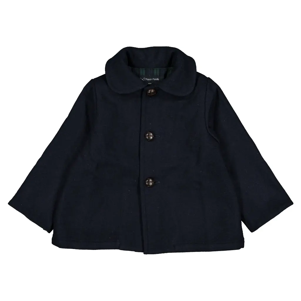 Manteau VERNEUIL- lainage bleu