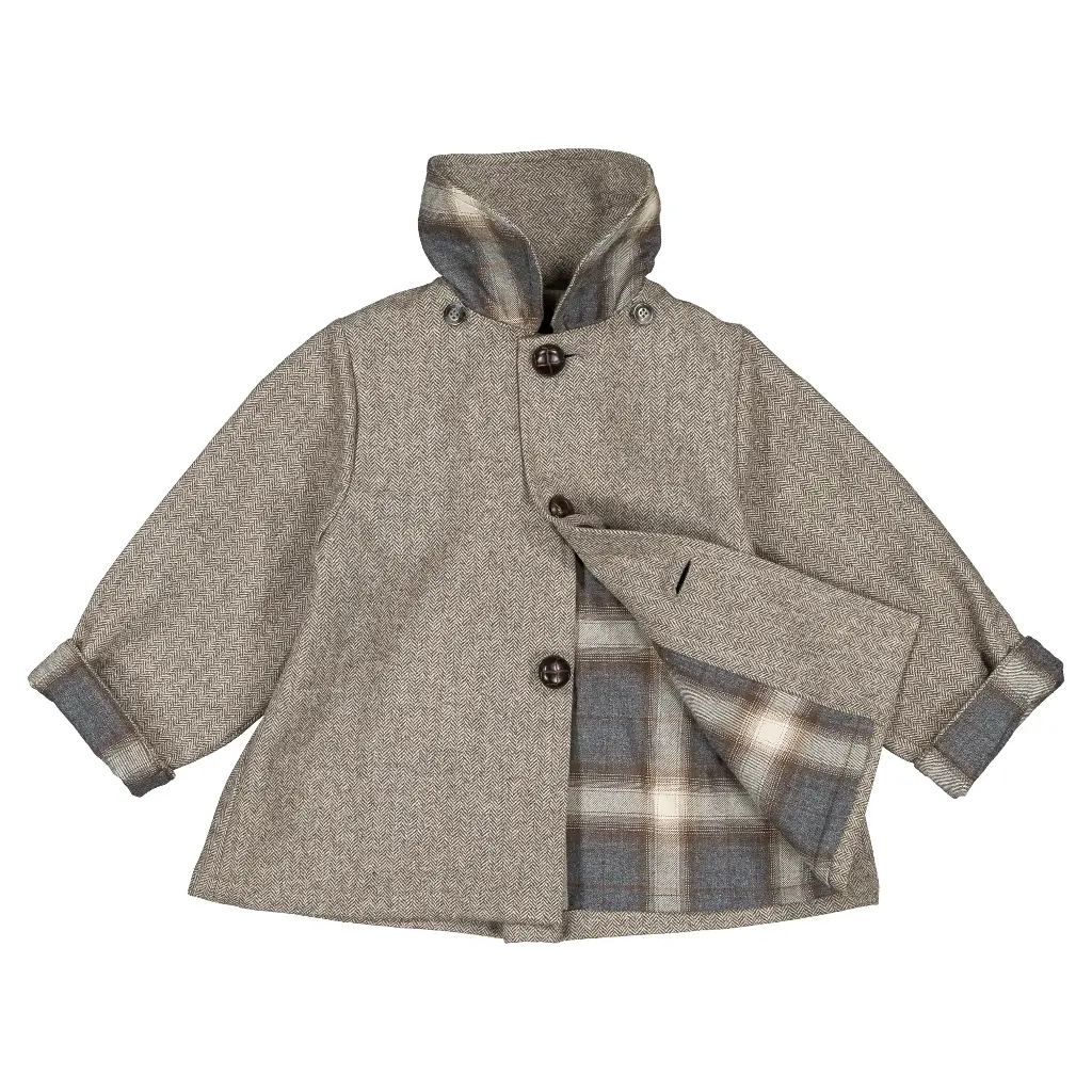 Manteau VERNEUIL- chevrons taupe