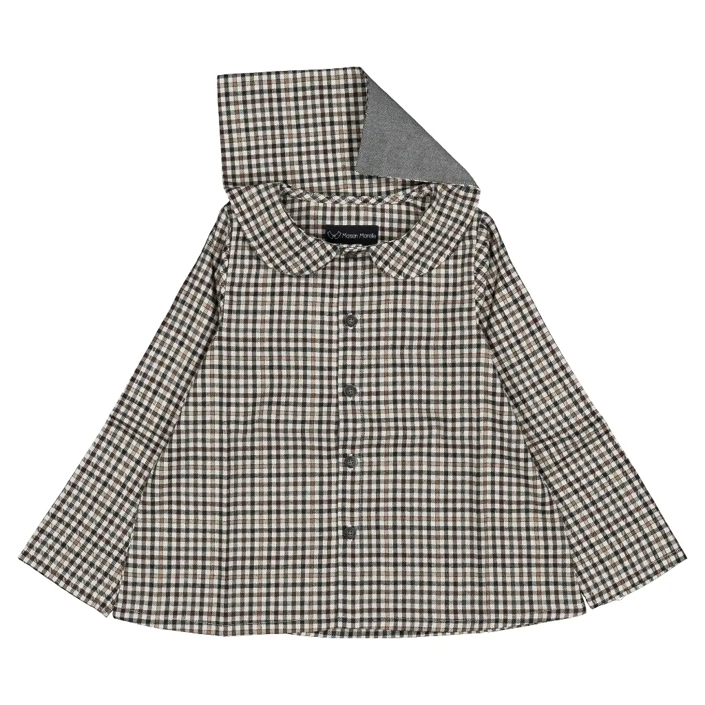 Blouse MONCEAU- carreaux marron