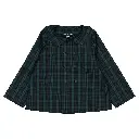 Blouse CONVENTION-tartan bleu