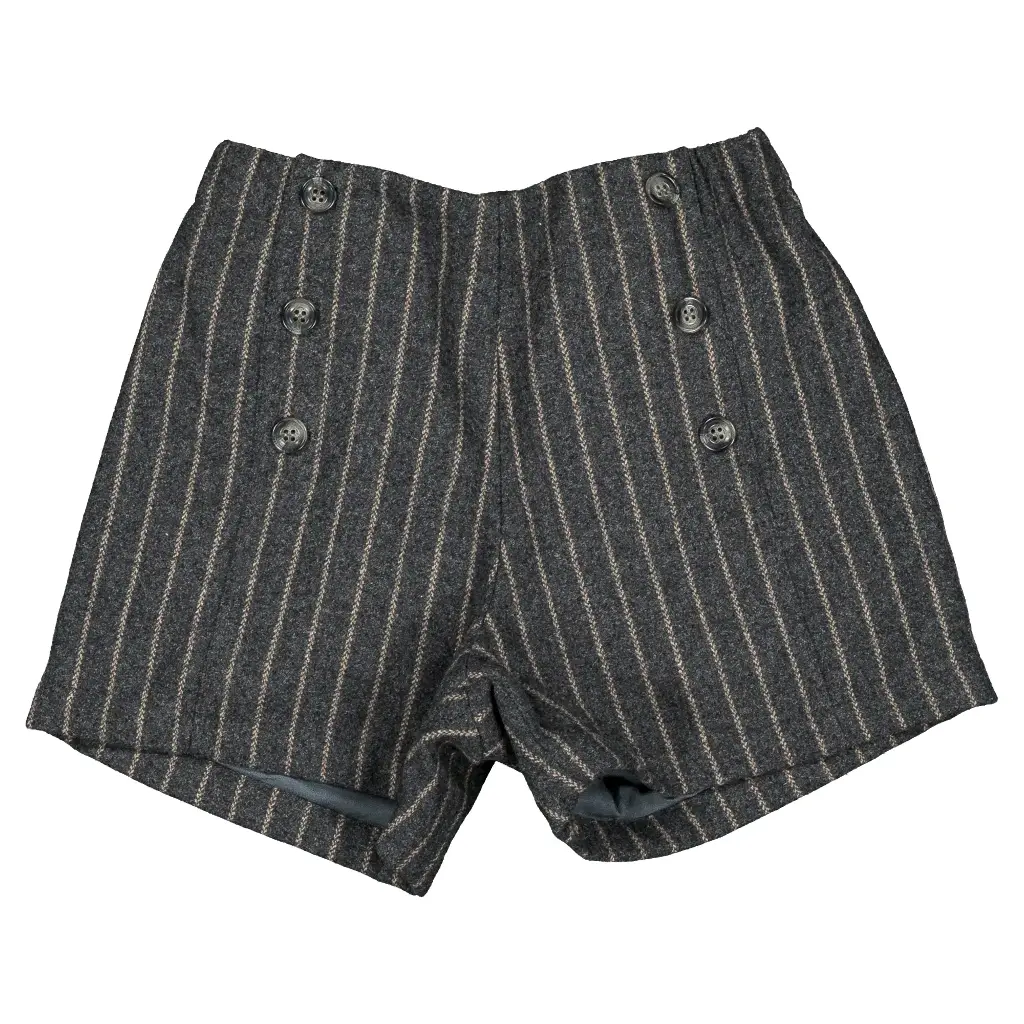 Short SEVRES - laine rayé gris