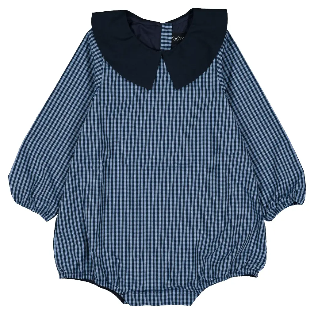 Barboteuse RAPHAEL-vichy bleu