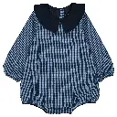 Barboteuse RAPHAEL-vichy bleu