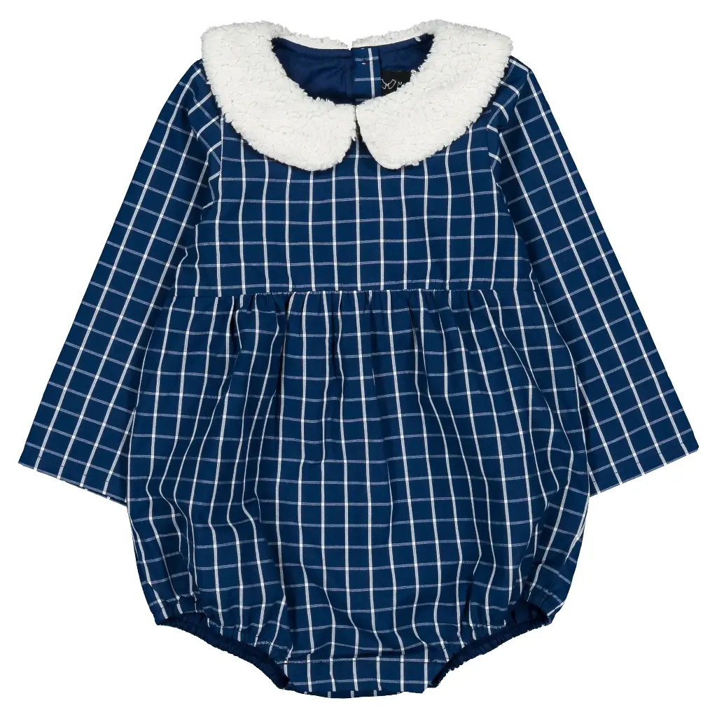 Barboteuse BASILE - tartan gris