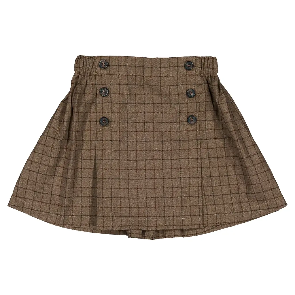 Jupe VESINET - carreaux marron