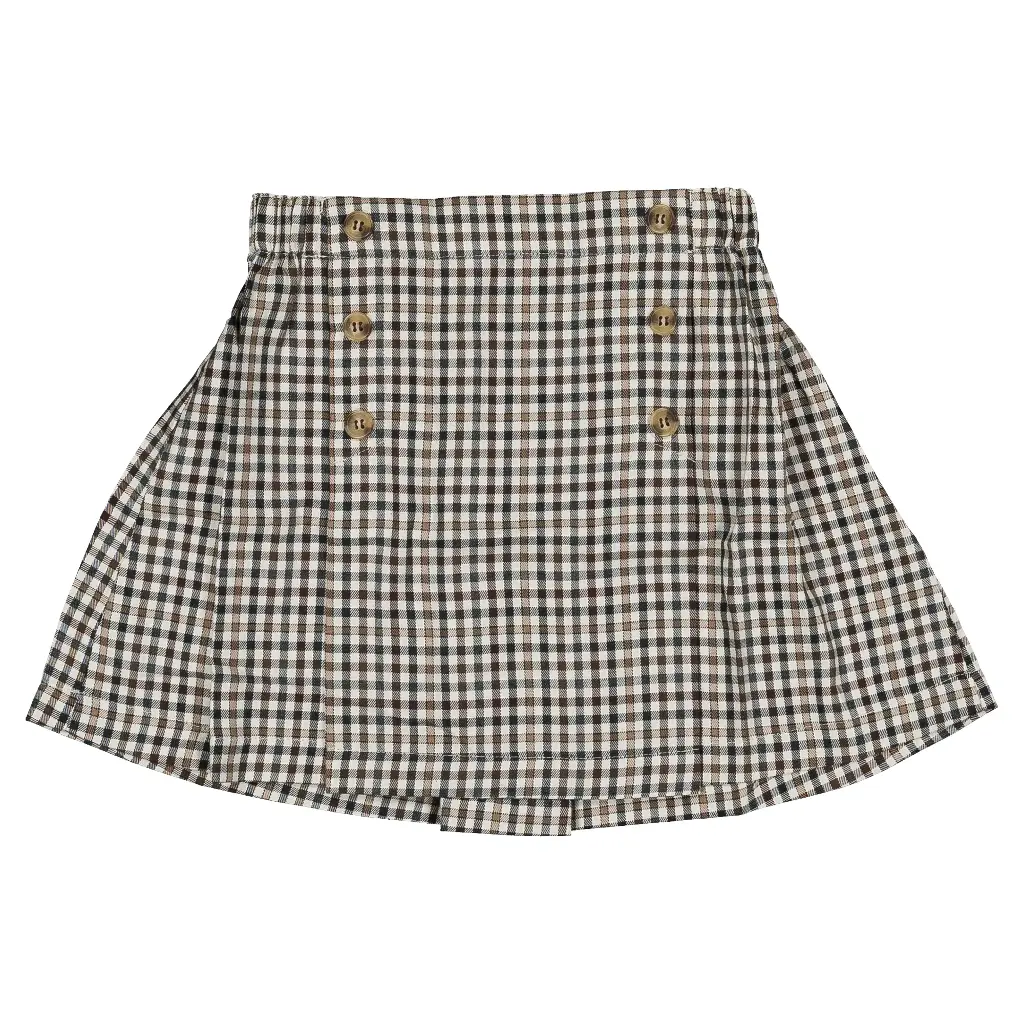 Jupe VESINET - vichy gris beige