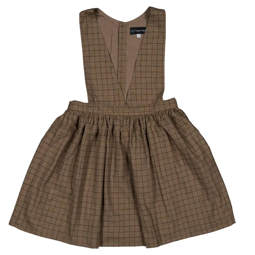 Robe CERGY- carreaux marron