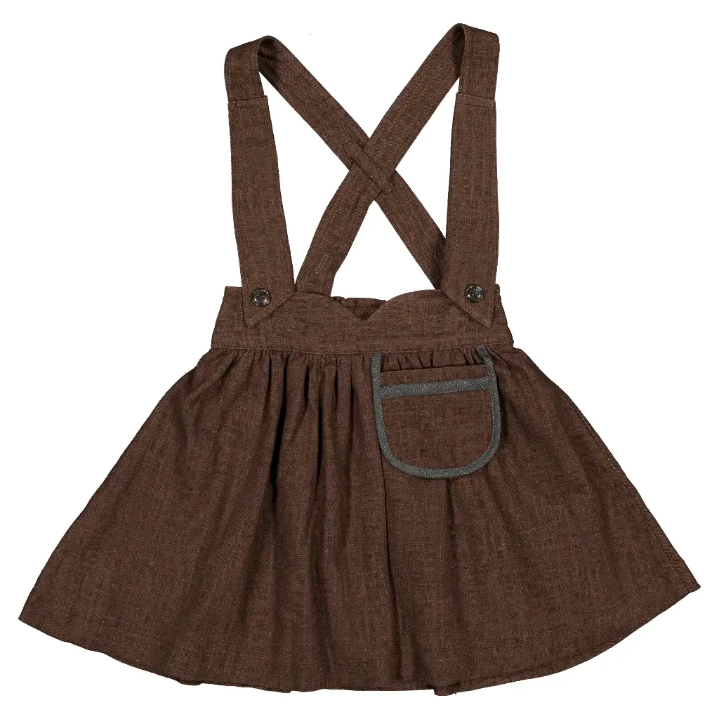 Jupe TOURNON - lin marron