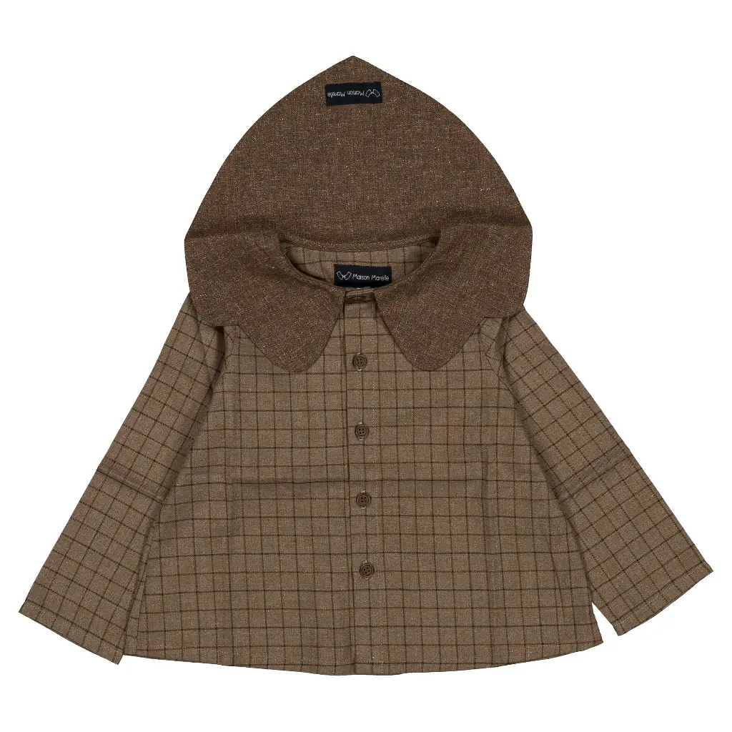 Blouse OPERA- carreaux marron
