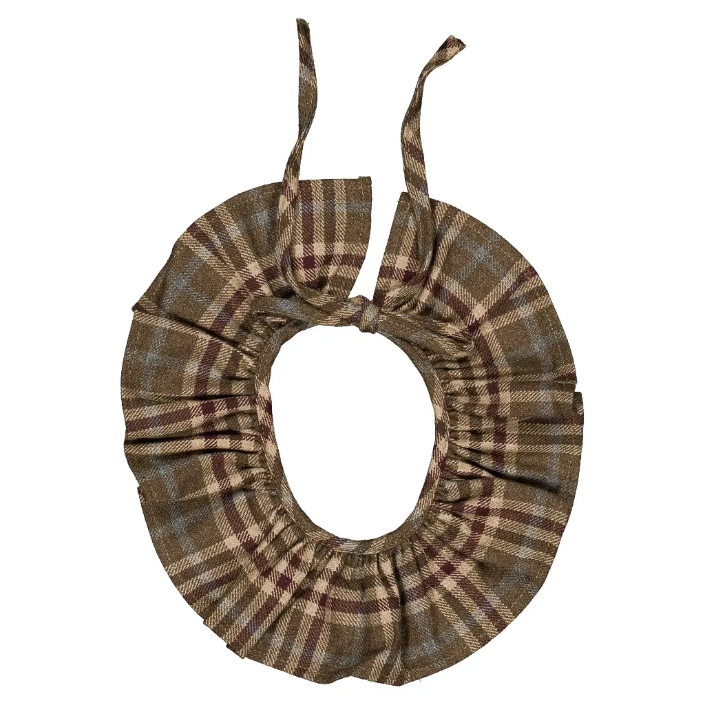 col DAUPHINE - tartan marron exclusivite