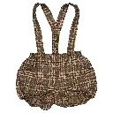 Bloomer à bretelles TERNES-  tartan marron