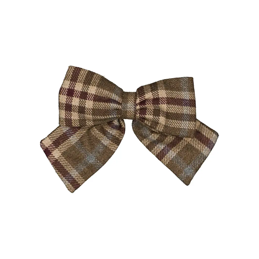 Barette HALLES - tartan marron
