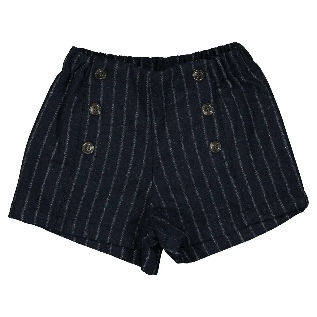 Short SEVRES - laine rayé bleu