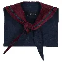 col marin IENA - velours bordeaux réversible