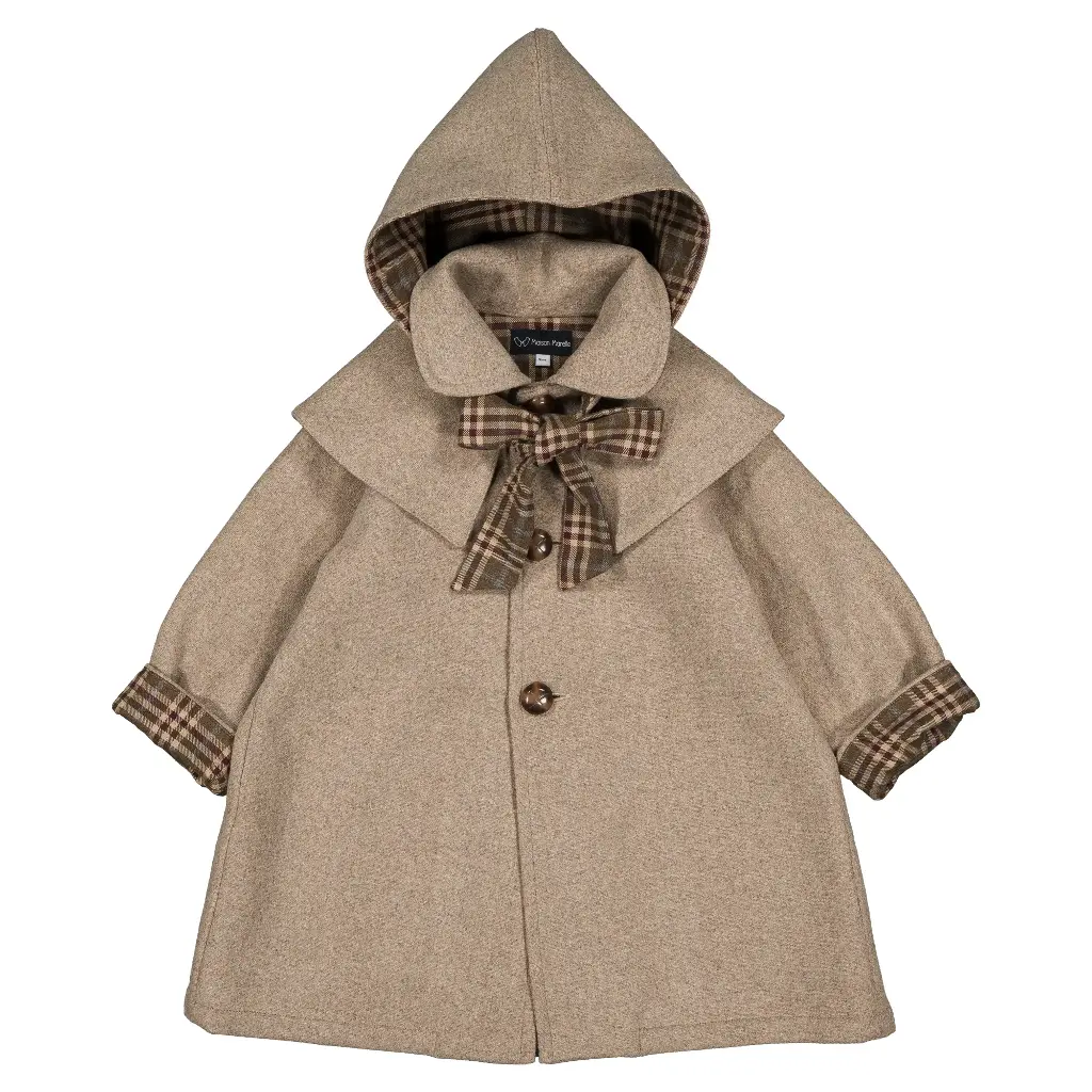 Manteau long CLUNY- lainage nougat