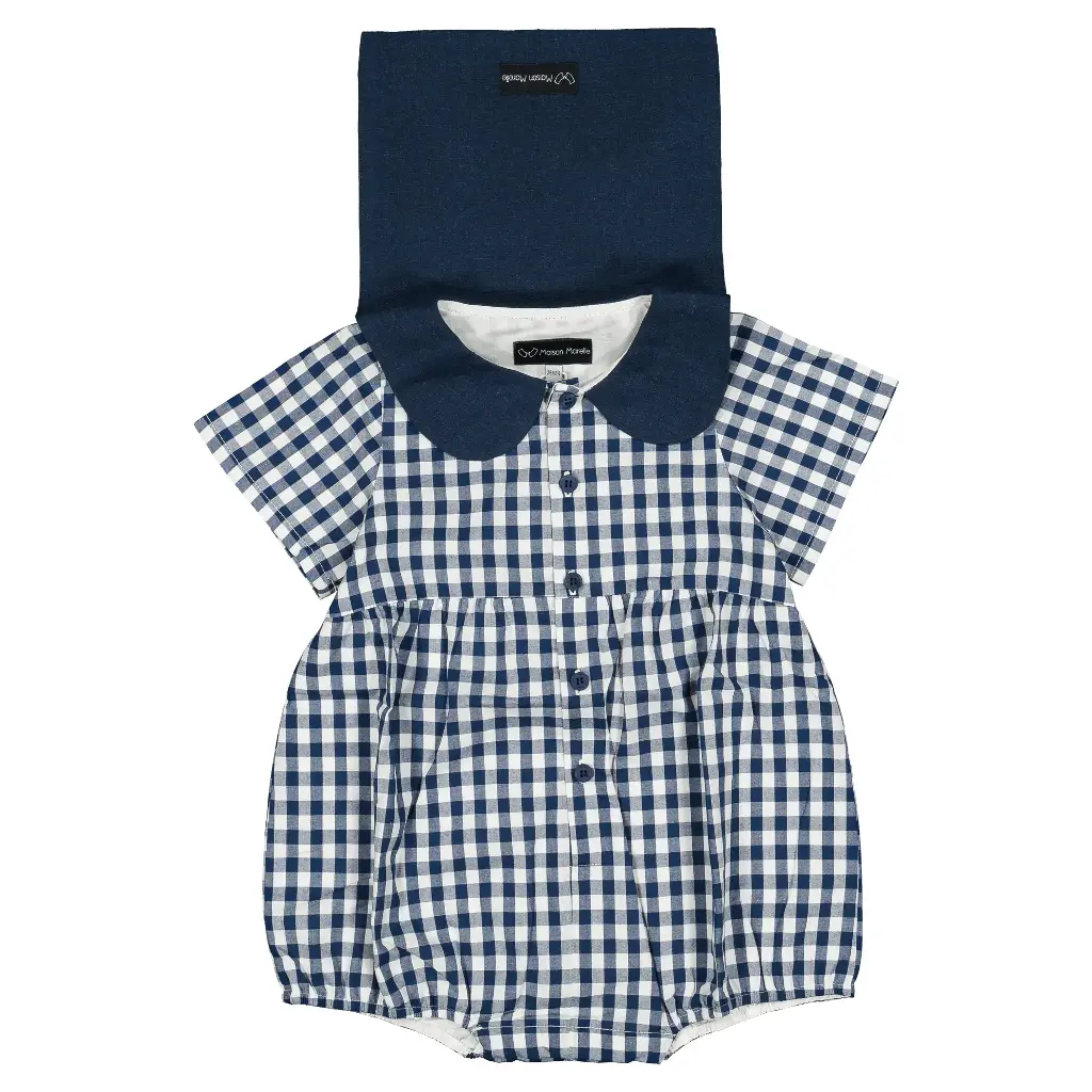 Barboteuse BAC - vichy bleu