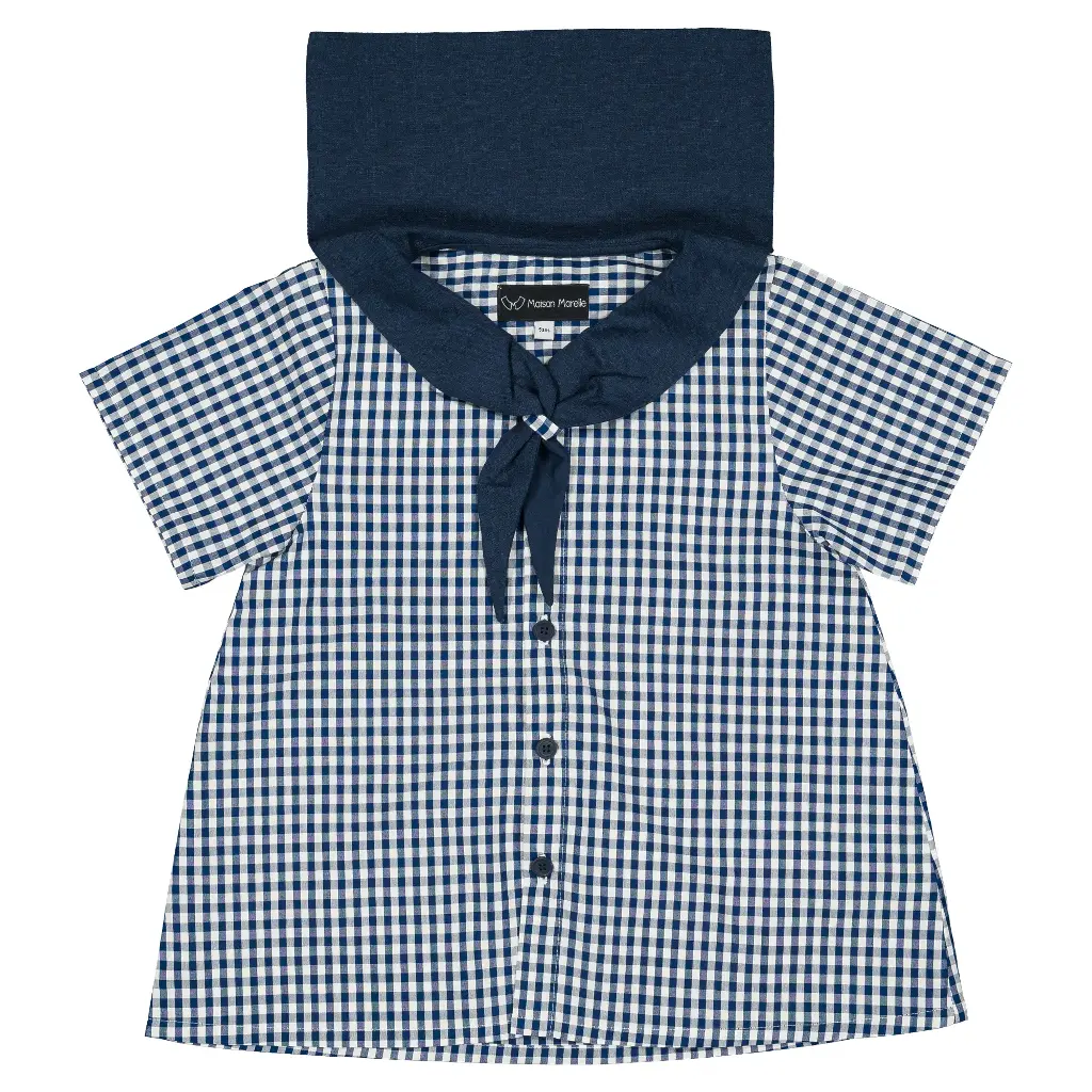 Blouse MONGE-vichy bleu
