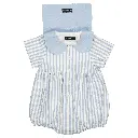 Barboteuse ROI - rayures bleues