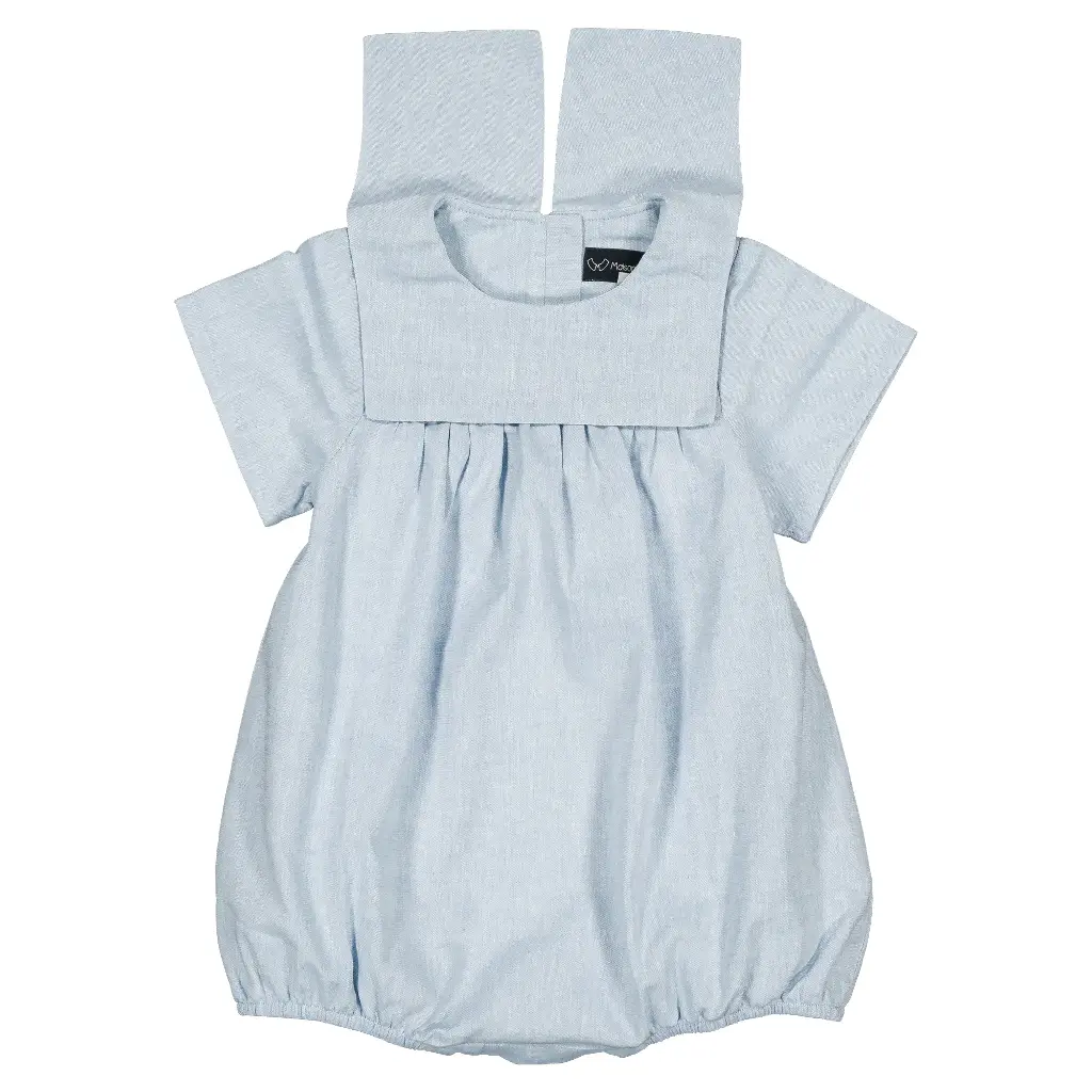 Barboteuse BOURBON- lin bleu