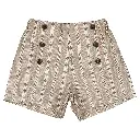 Short SEVRES - rayé beige foncé