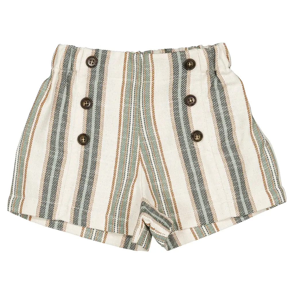 Short SEVRES - rayé vert