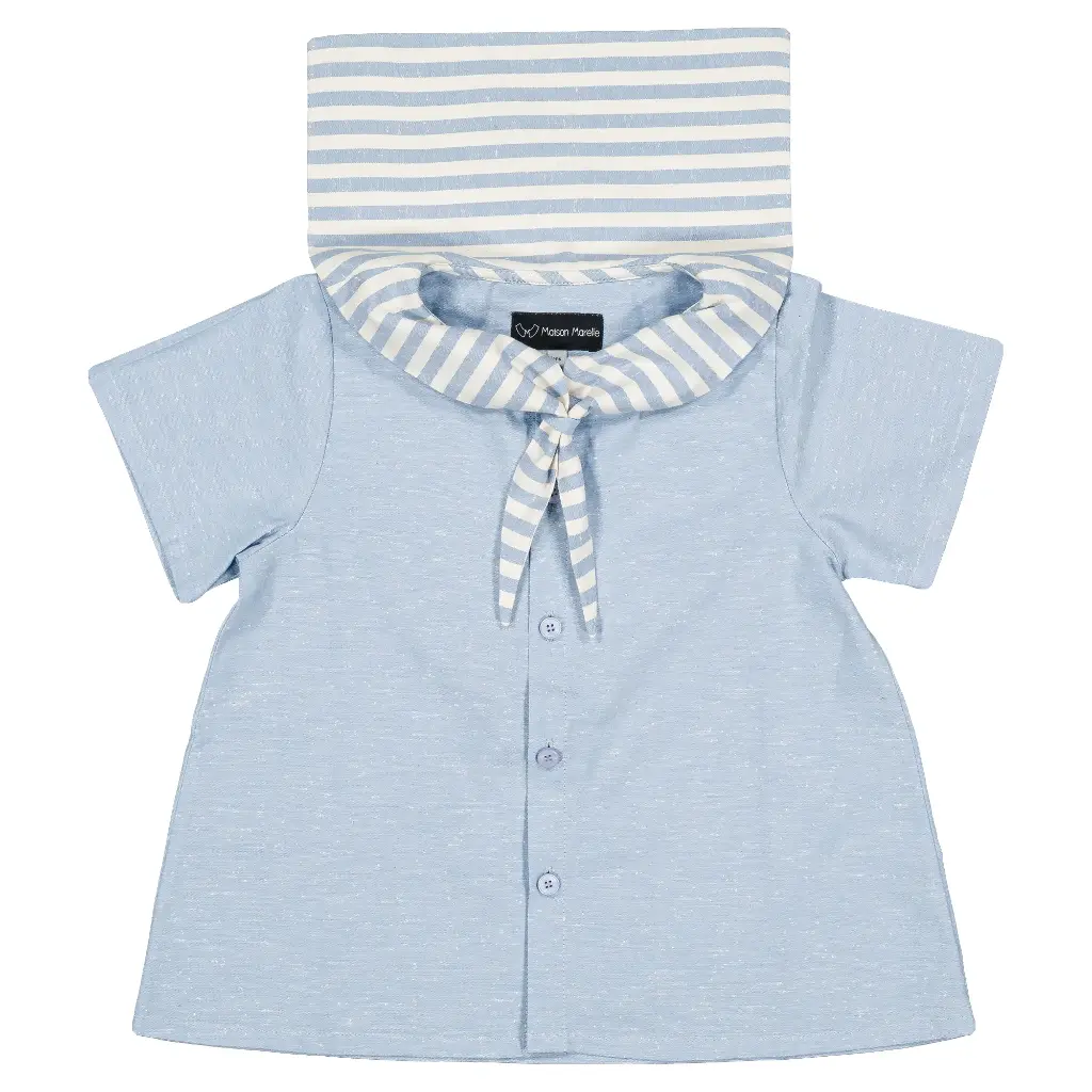 Blouse MONGE- bleu poudré