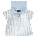 Blouse MONGE- rayé bleu transat